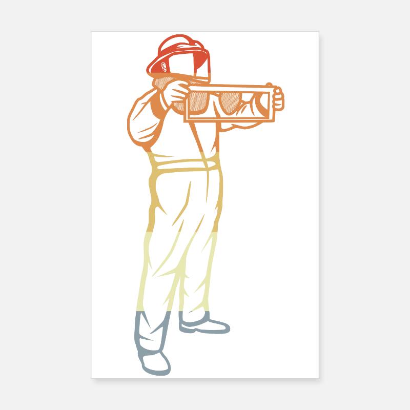 Retro Imker Poster 20x30 cm