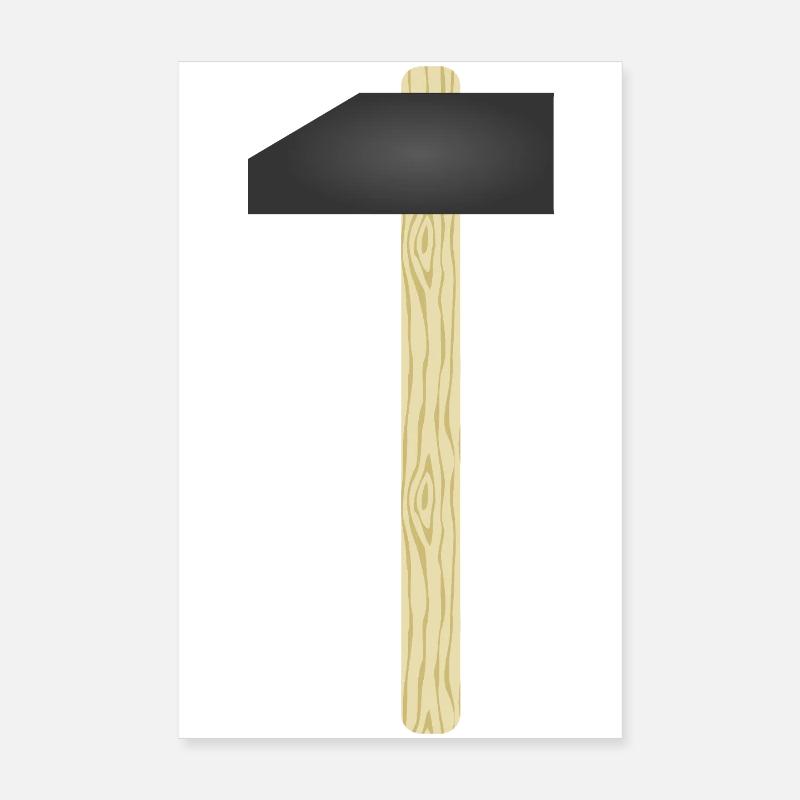 Conception de marteau en métal Poster 20 x 30 cm