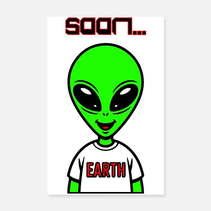 Alien vert Poster 20 x 30 cm