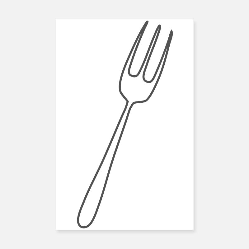 Fork Poster 8" x 12" (20x30 cm)