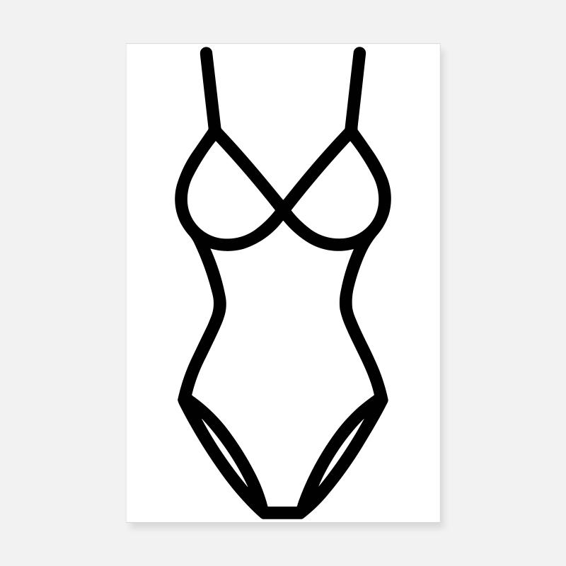 Badeanzug Poster 20x30 cm