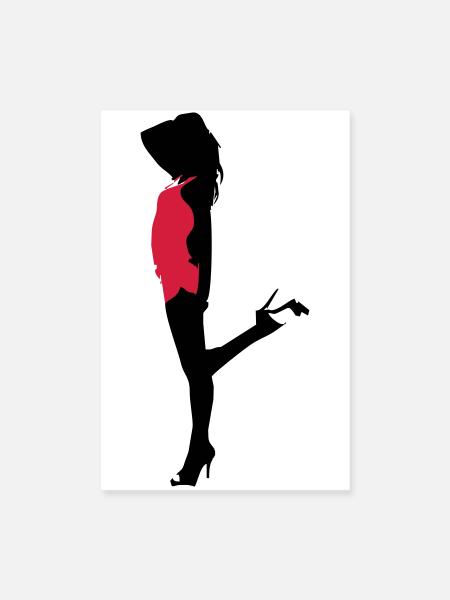 Sexy Girl - Poster 20x30 cm - Weiß - Vorne