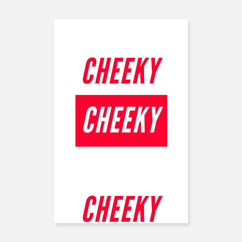 Cheeky Typographie en Bloc Poster 20 x 30 cm