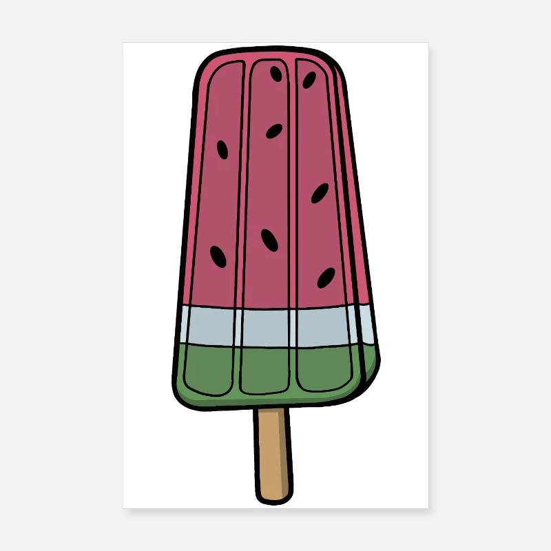 Glace à la pastèque ludique Poster 20 x 30 cm