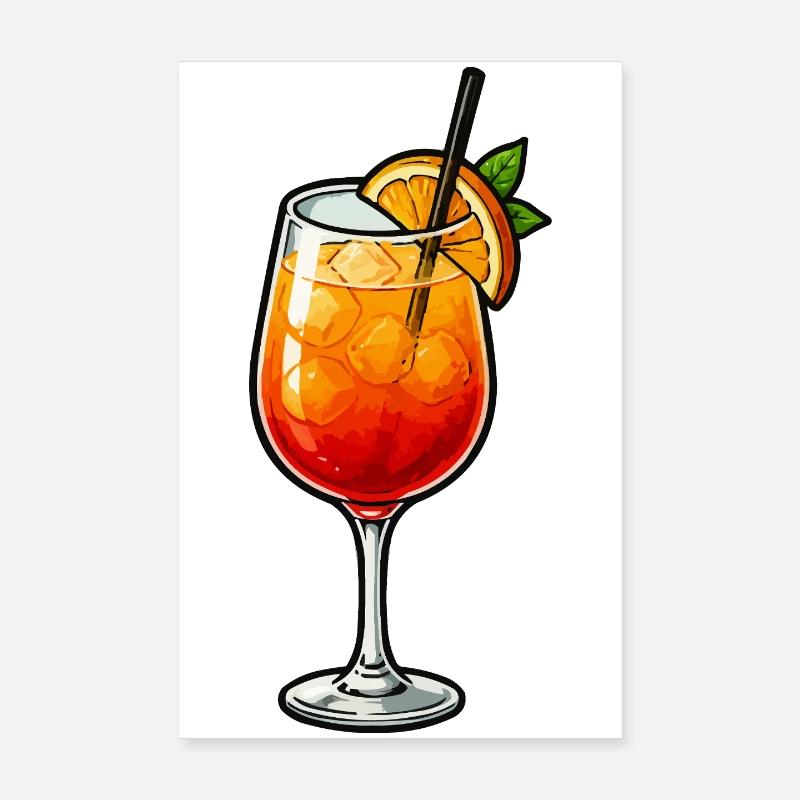 Sommer-Cocktail  Poster 20x30 cm