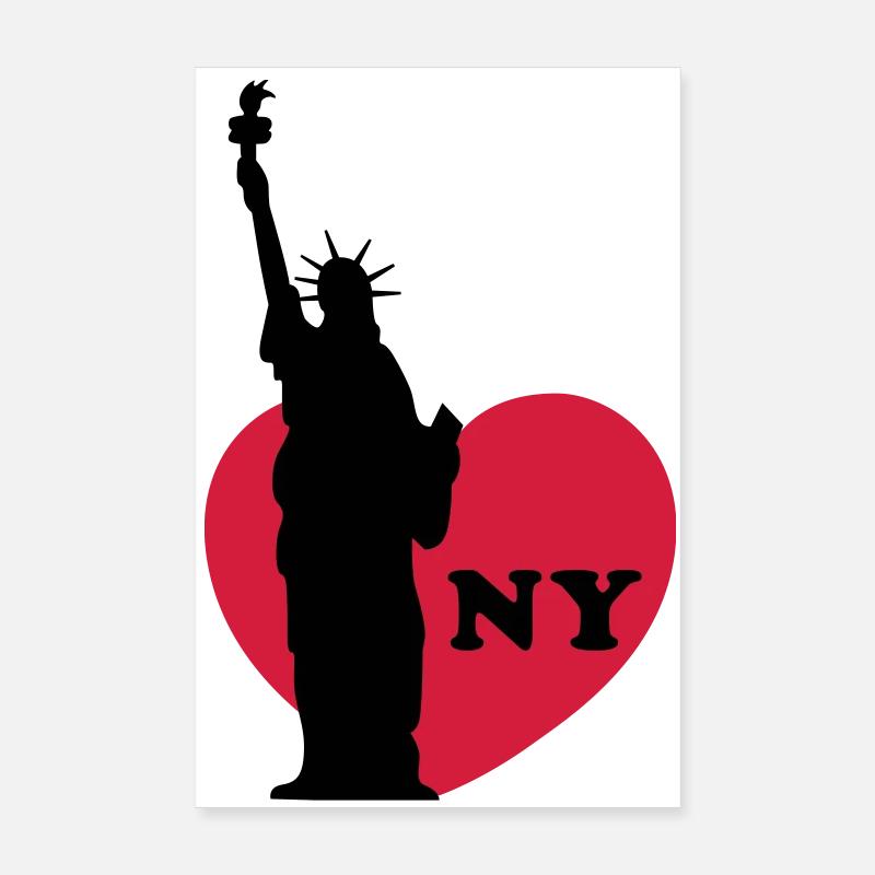 New York - Poster 20 x 30 cm - blanc