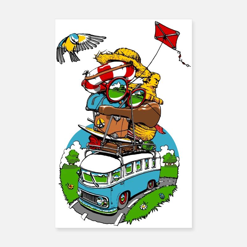 all around the world II - Poster 20 x 30 cm - blanc