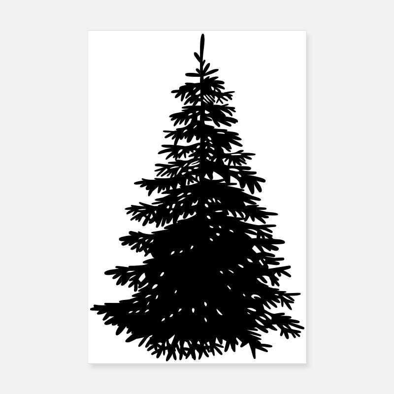 Christmas tree - Poster 8" x 12" (20x30 cm) - white