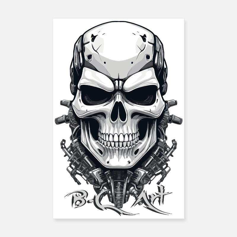 Skull B.C Art Poster 8" x 12" (20x30 cm)