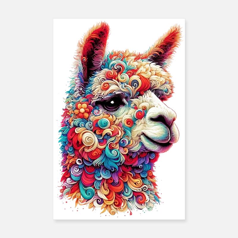 Alpaka Poster 20x30 cm