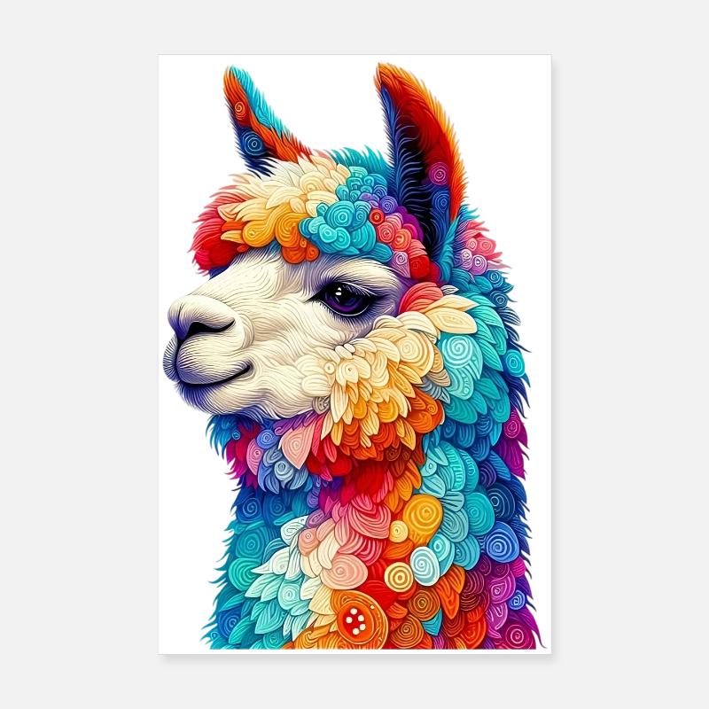 Alpaca Poster 8" x 12" (20x30 cm)