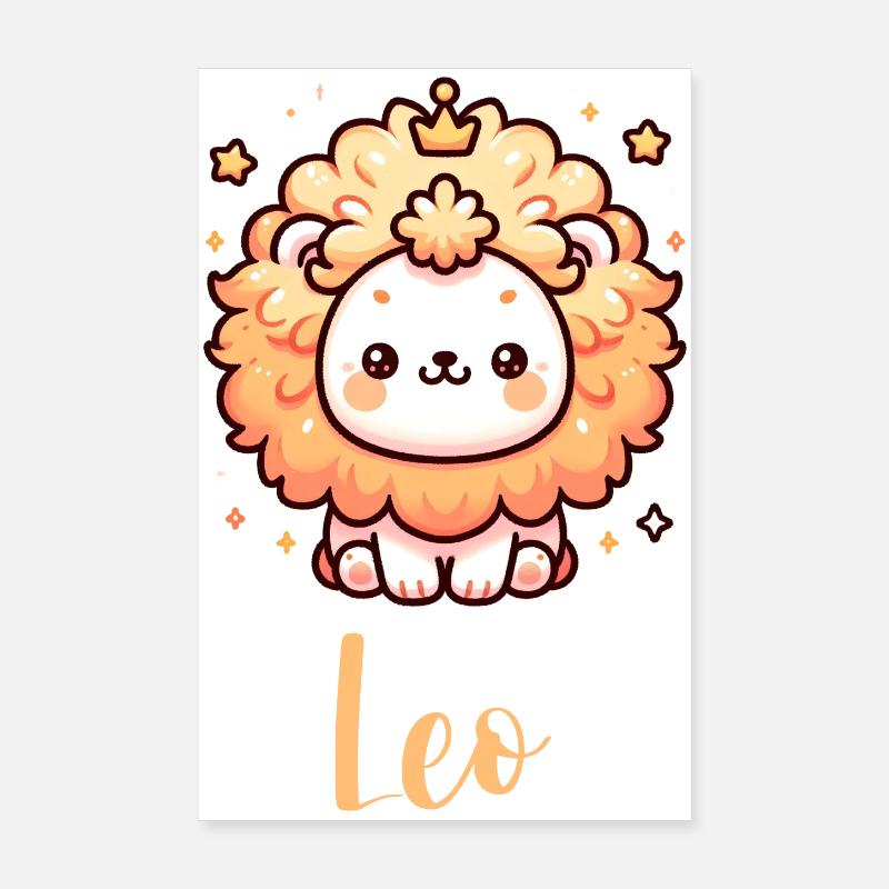 Süße Leo Sternzeichen Astrologie Geschenk Poster 20x30 cm
