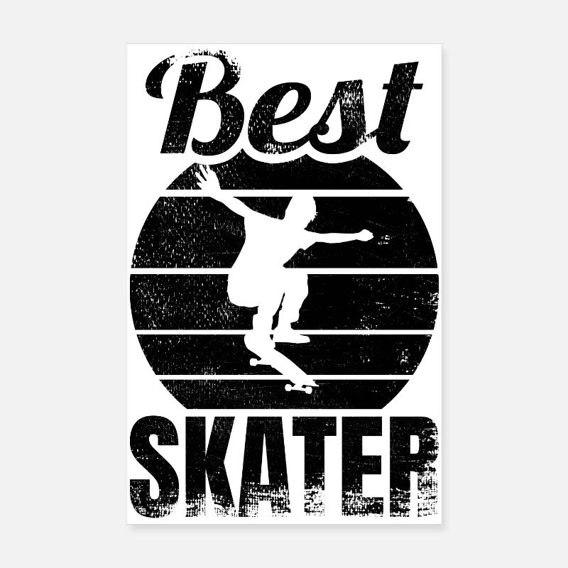 Best Skateboarder Poster 8" x 12" (20x30 cm)