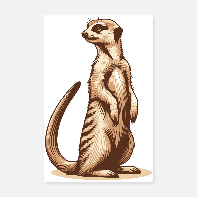 Meerkat Poster 8" x 12" (20x30 cm)