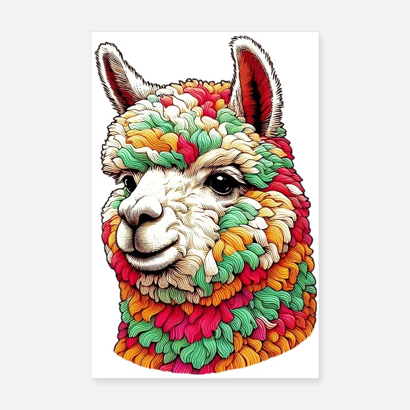 Alpaka Poster 20x30 cm