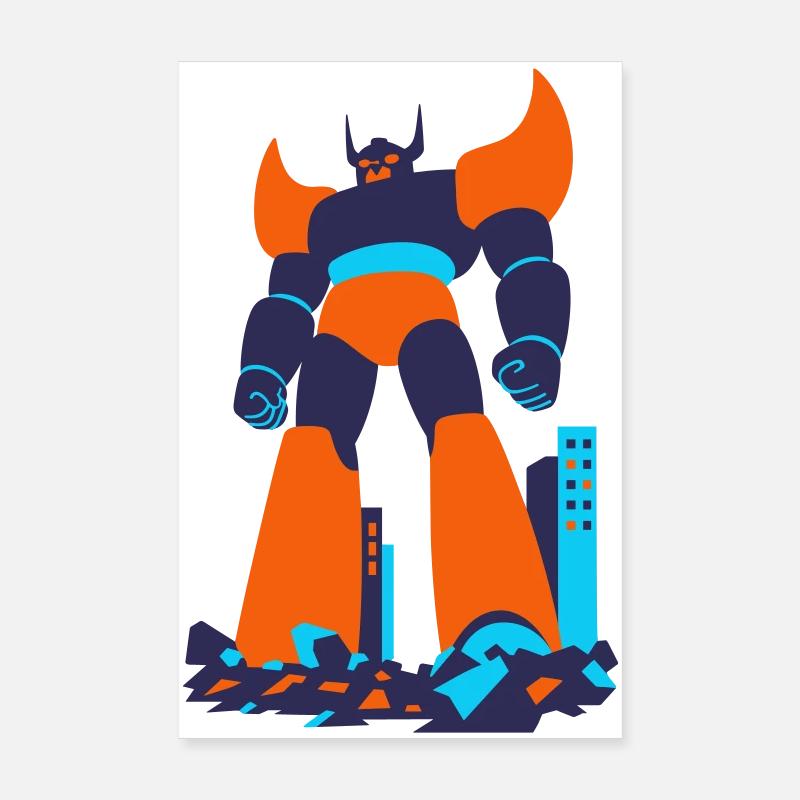 Mecha Giant à Tokyo Poster 20 x 30 cm