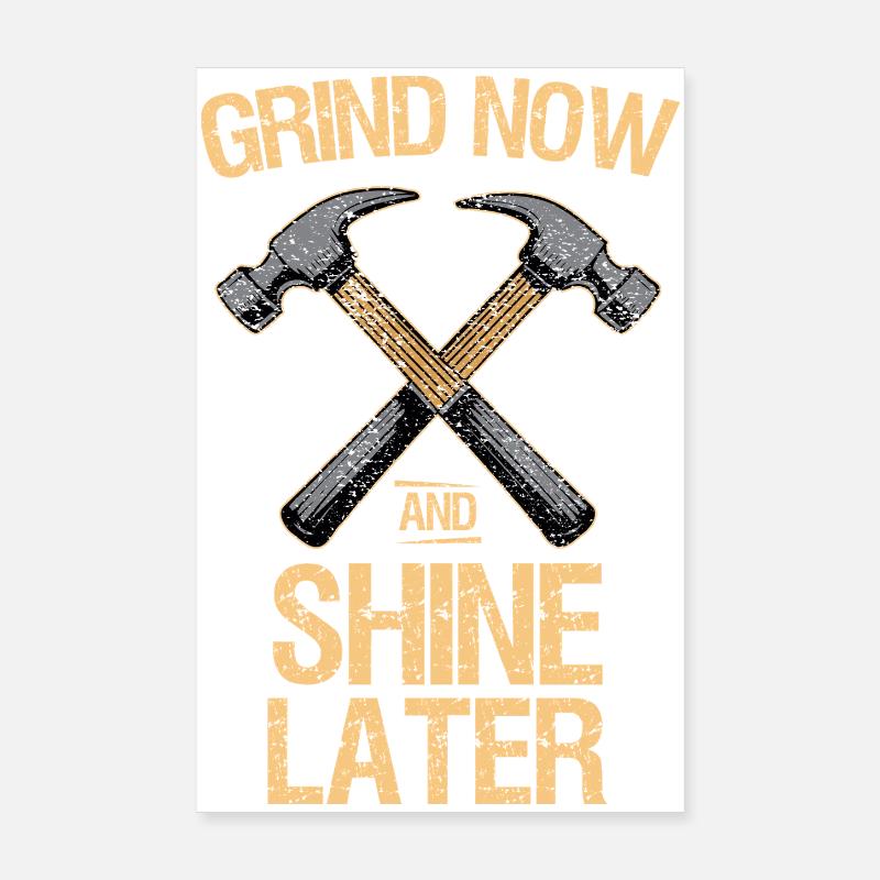 Conception croisée de marteau de motivation Poster 20 x 30 cm