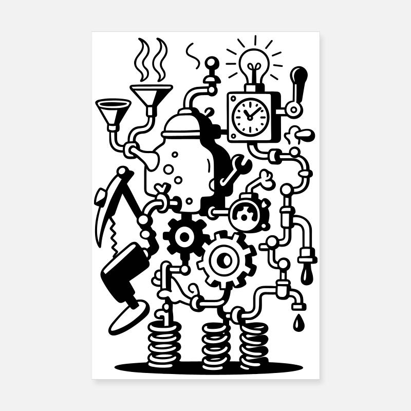 Machine folle Poster 20 x 30 cm