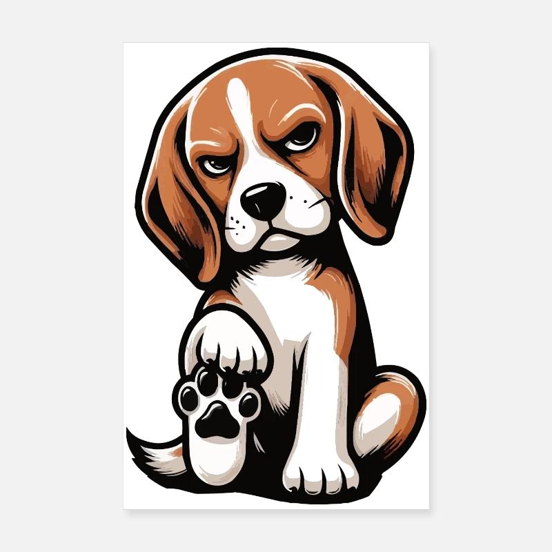 Beagle Beaglebesitzer Beaglehalter beaglehund Poster 20x30 cm