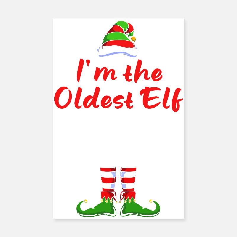Elfe Elf Weihnachtsgeschenk Opa Vater Alter Mann Poster 20x30 cm