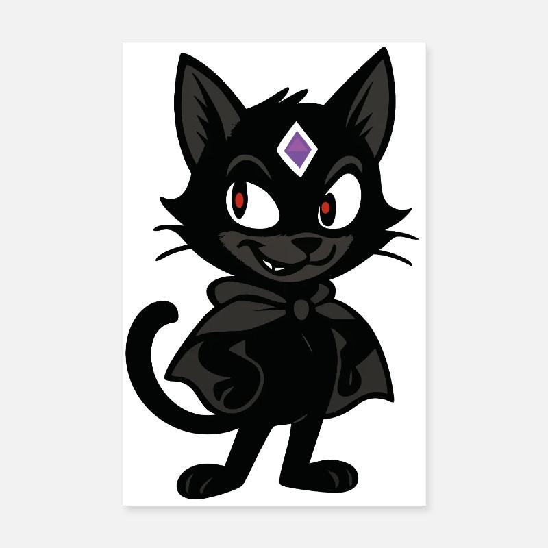 Bad Kitty Vibes Poster 8" x 12" (20x30 cm)