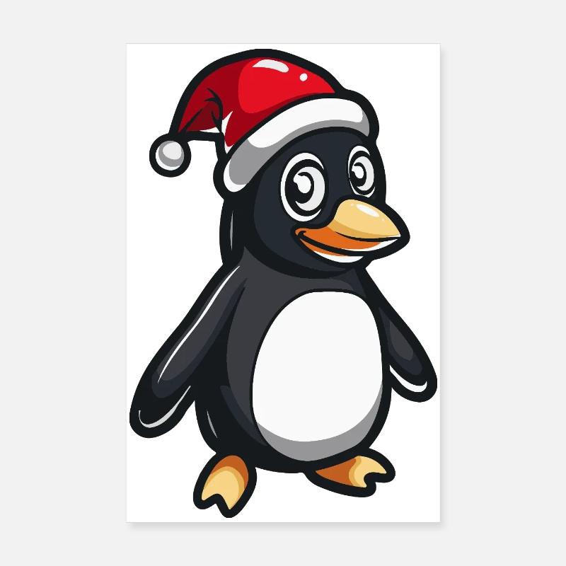 Noël pingouin Poster 20 x 30 cm