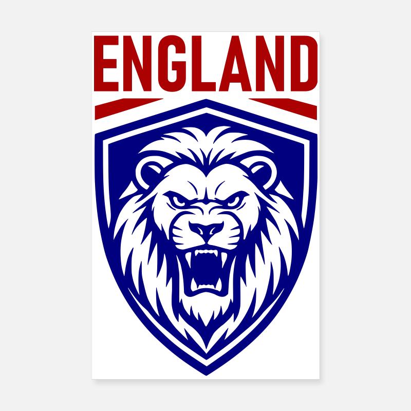 Conception du Bouclier du Lion d’Angleterre Poster 20 x 30 cm