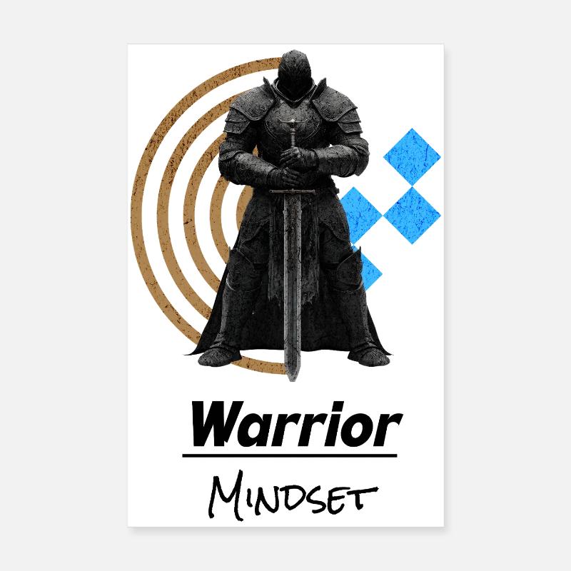 Mentalité de guerrier - Chevalier de la Force - Mentalité Poster 20 x 30 cm