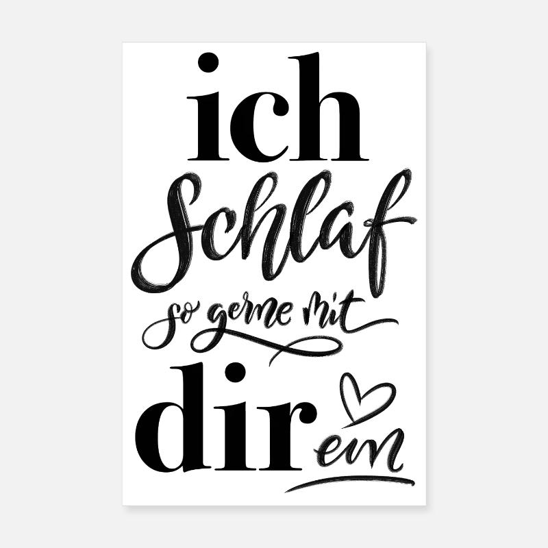 Liebe. Ich schlaf so gerne mit dir ein. Poster 20x30 cm
