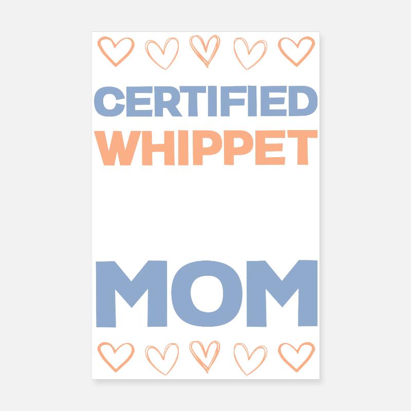 Zertifizierte Whippet Mama Poster 20x30 cm