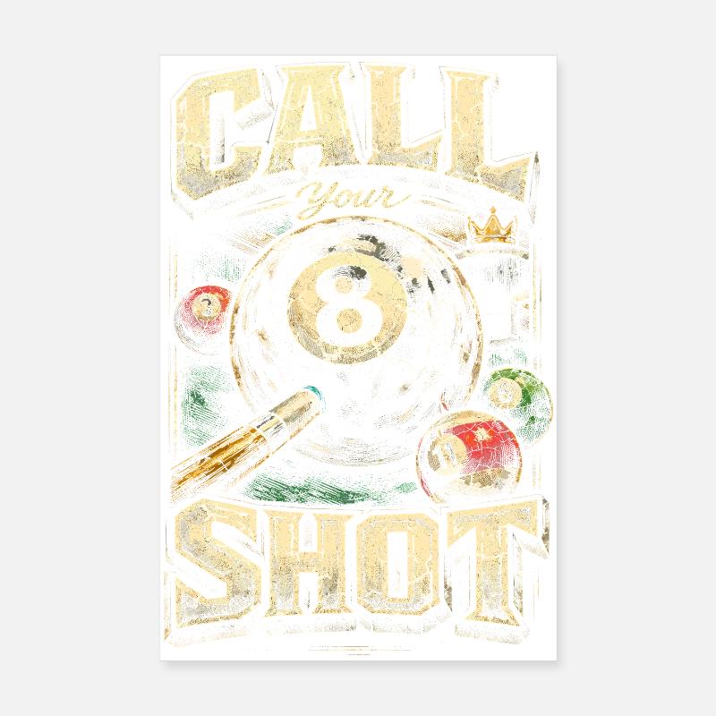 Le billard à 8 billes décide de son coup Poster 20 x 30 cm