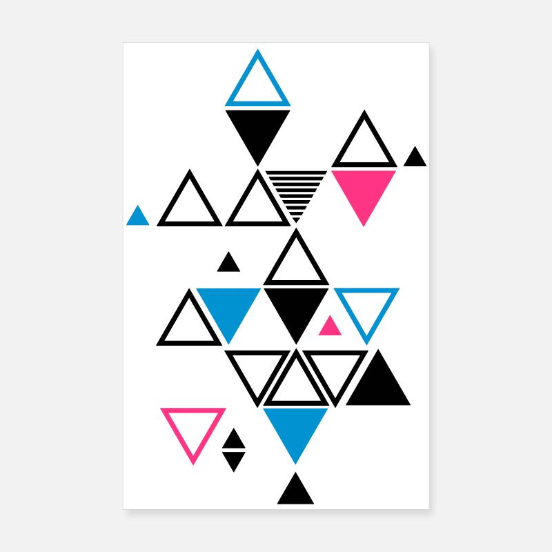 motif graphique de triangles Poster 20 x 30 cm