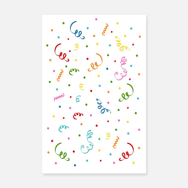 Serpentins confettis Poster 20 x 30 cm