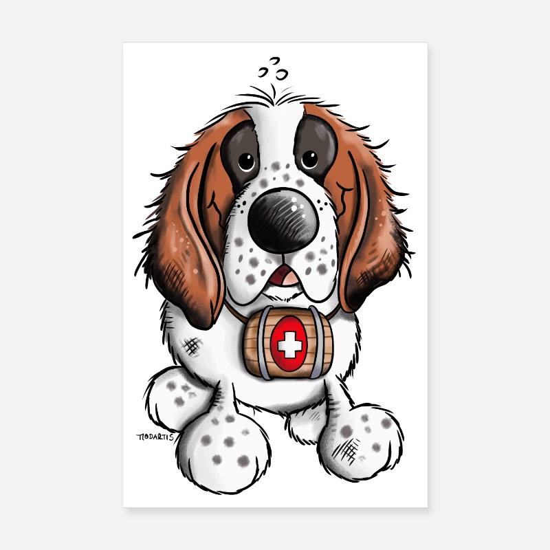 Saint Bernard Poster 20 x 30 cm