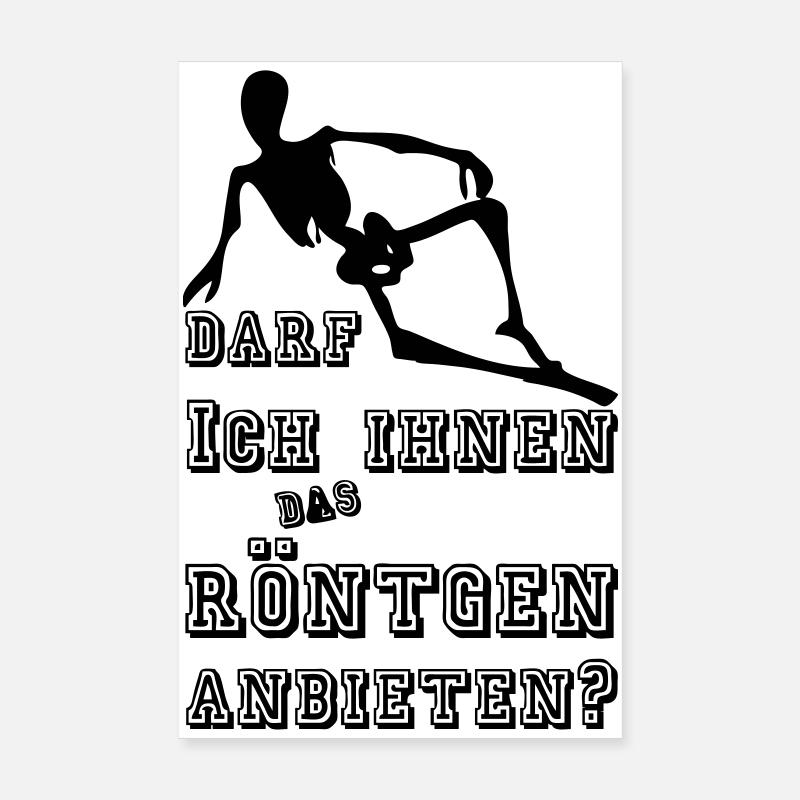 Röntgen anbieten Medizin Geschenk - Poster 20x30 cm - Weiß