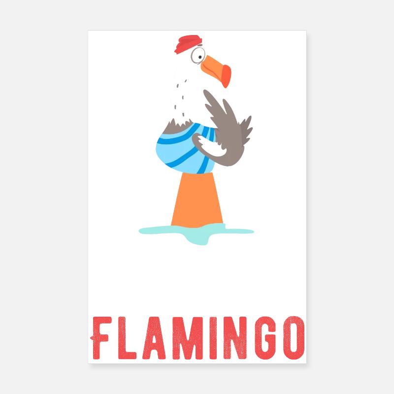 Ostsee Flamingo Poster 20x30 cm