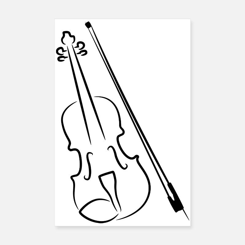 Geige und Bogen Poster 20x30 cm
