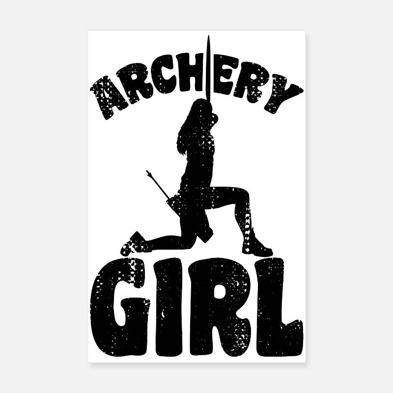 Tir à l’arc Filles Poster 20 x 30 cm