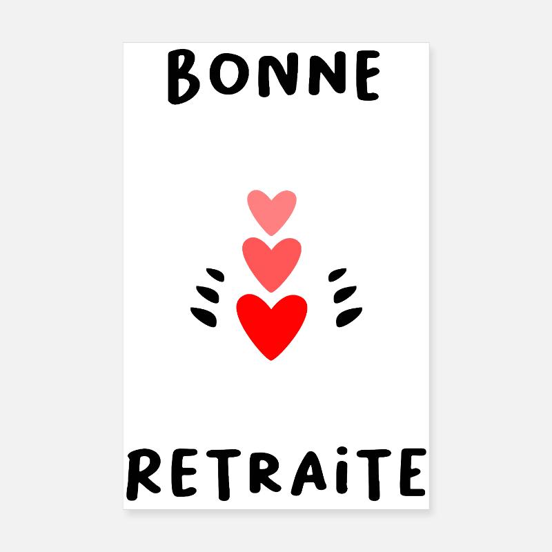 RETRAITE. COLLEGUE. RETRAITE. RETRAITEE. RETRAITE. Poster 20 x 30 cm