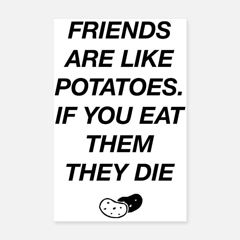 Les amis sont comme des patates Poster 20 x 30 cm