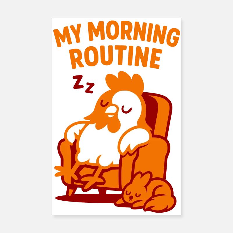 Ma routine matinale : Détendez-vous ! Poster 20 x 30 cm