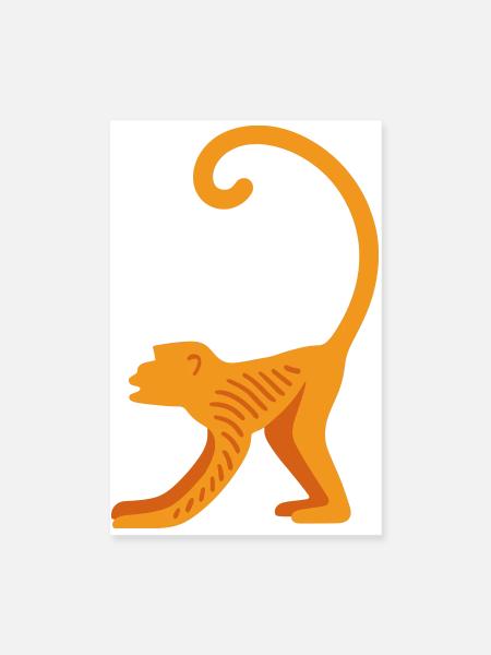 Orangutan line logo - Poster 8" x 12" (20x30 cm) - white - Front
