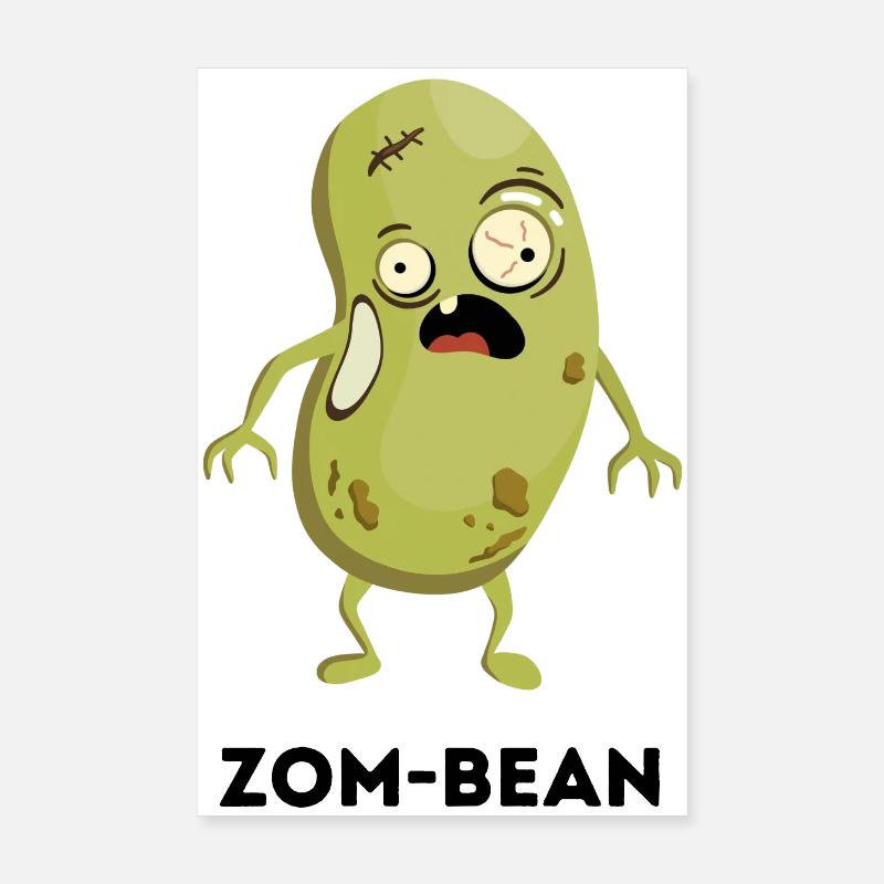 Jeu de mots amusant d’Halloween – Zom-bean Poster 20 x 30 cm