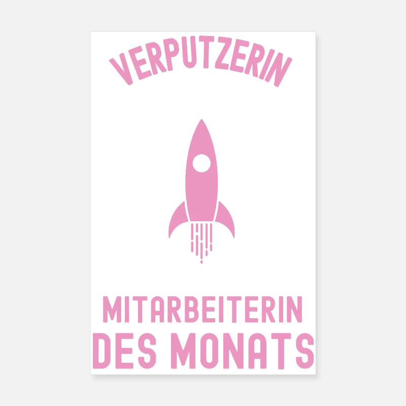 Beste Verputzerin Mitarbeiterin des Monats Putzer Poster 20x30 cm