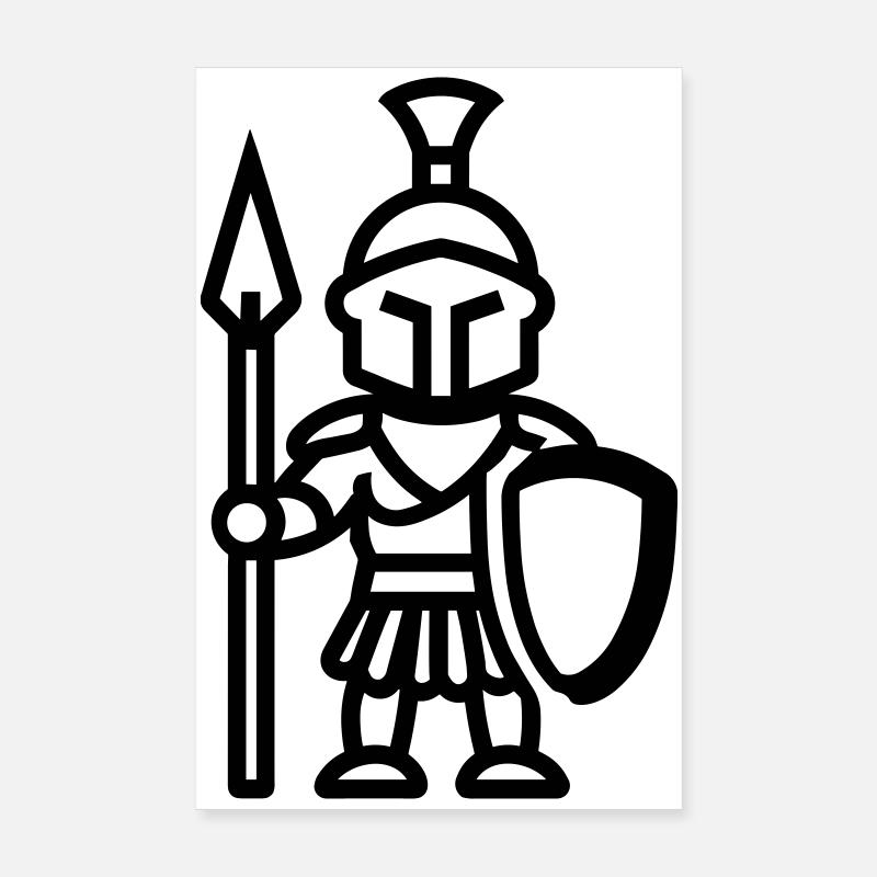 Krieger Poster 20x30 cm