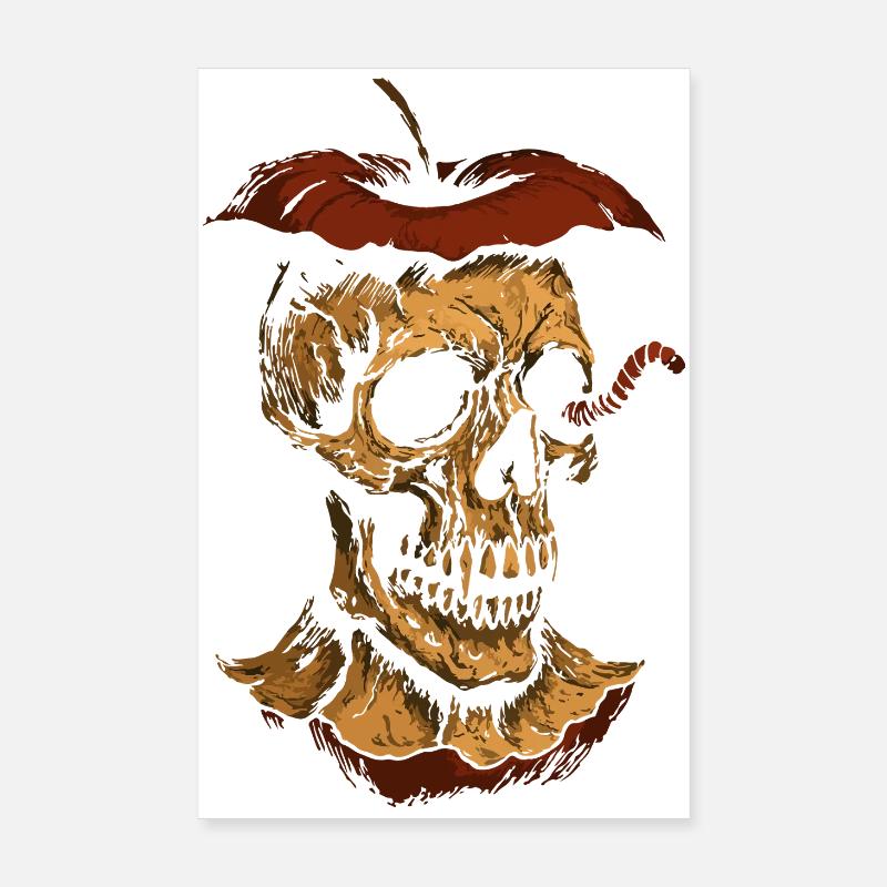 Dark Apple Skull Poster 8" x 12" (20x30 cm)