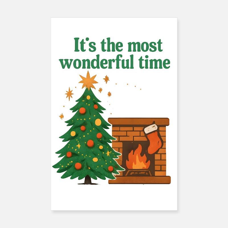 Christmas tree Christmas tree - wunderful time Poster 8" x 12" (20x30 cm)
