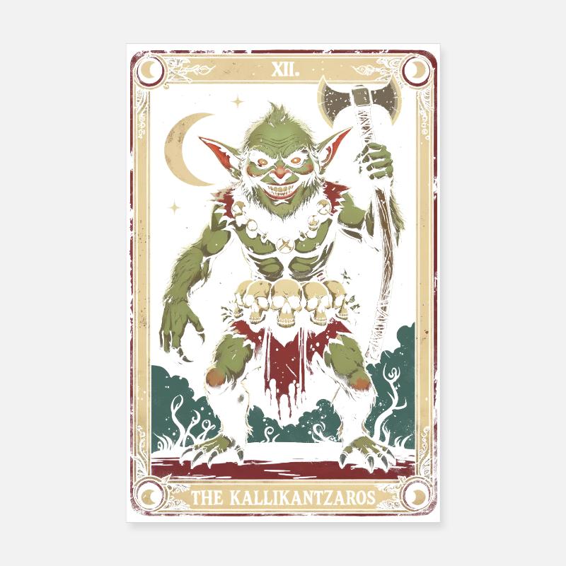 The Kallikantzaros Mythological Creatures Poster 8" x 12" (20x30 cm)