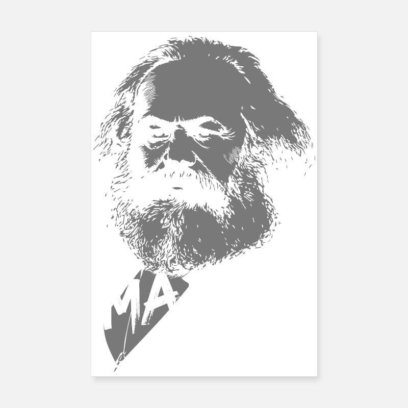 Portrait de silhouette marxiste Poster 20 x 30 cm