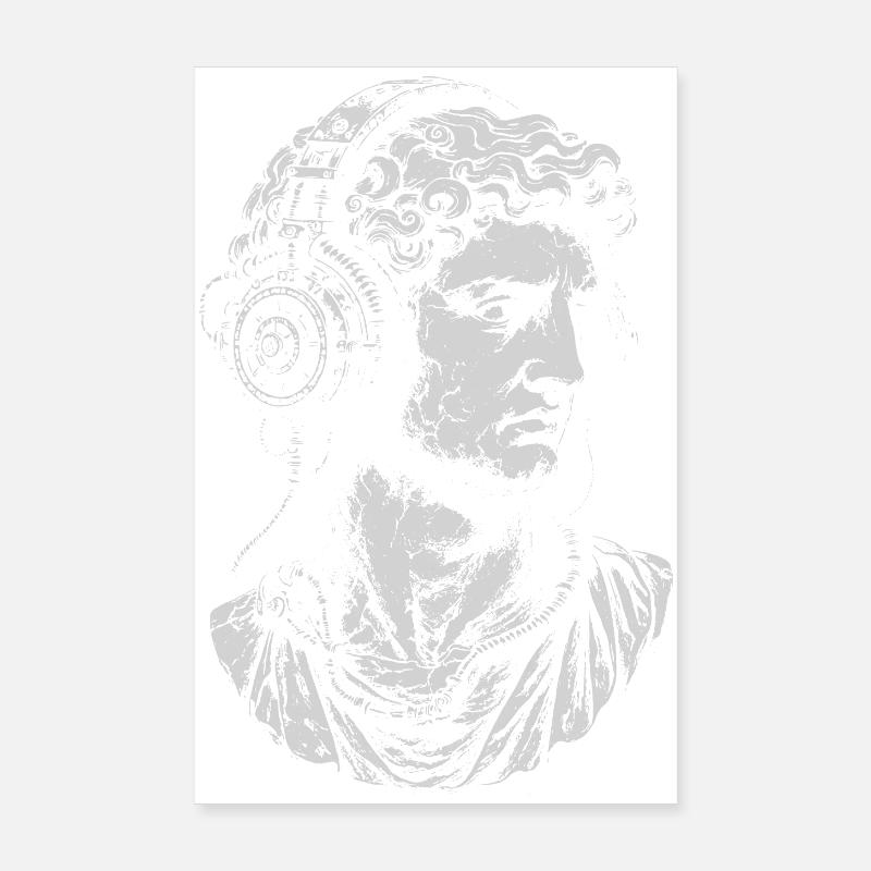 Bust classique avec casque steampunk Poster 20 x 30 cm